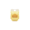 módulo jack keystone cat6 con terminación 110 (punchdown) para faceplate color amarillo