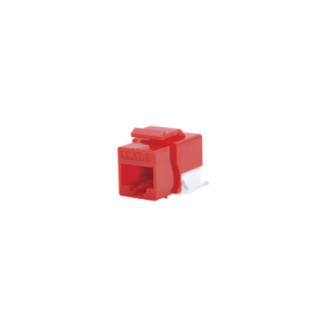 módulo jack cat6 sin herramienta (toolless) keystone para faceplate color rojo