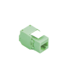 módulo jack keystone cat6 (toolless), con terminación en ángulo 180 º color verde, compatible con faceplate y patchpanel linkedpro