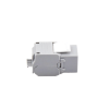 módulo jack keystone cat6 (toolless), con terminación en ángulo 180 º color gris, compatible con faceplate y patchpanel linkedpro