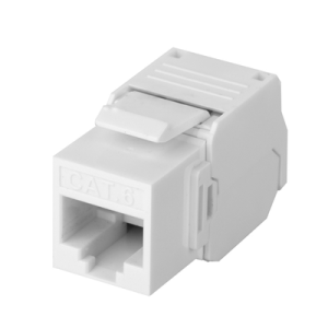 módulo jack keystone cat6 (toolless), con terminación en ángulo 180 º color blanco, compatible con faceplate y patchpanel linkedpro