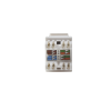 módulo jack keystone cat6 con terminación 110 (punchdown) ángulo 180 º color blanco