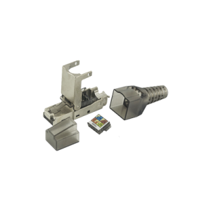 plug rj45 blindado categoría 6a sin herramienta, para terminación en campo