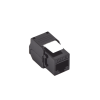 módulo jack keystone cat6a (toolless), con terminación en ángulo 180 º color negro, compatible con faceplate y patchpanel linkedpro