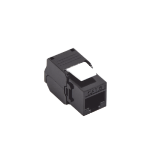 módulo jack keystone cat6a (toolless), con terminación en ángulo 180 º color negro, compatible con faceplate y patchpanel linkedpro