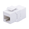 acoplador utp cat6a hembra rj45 a rj45 hembra color blanco