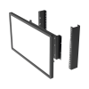 montaje para monitor vesa 75x75 hasta 200x200. compatible con rack 19" 5u.