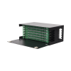 distribuidor de fibra Óptica con bandejas deslizables, vacío, 19in, acepta 72 adaptadores "lc duplex" o "lc simplex" o 72 "sc" simplex, 4u