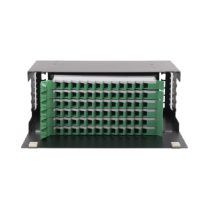 distribuidor de fibra Óptica con bandejas deslizables, vacío, 19in, acepta 72 adaptadores "lc duplex" o "lc simplex" o 72 "sc" simplex, 4u
