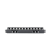 organizador de cables horizontal de 1u para rack de 19", fabricado en polímero resistente a deformaciones y rayones