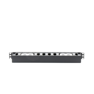 organizador de cables horizontal de 1u para rack de 19", fabricado en polímero resistente a deformaciones y rayones