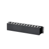 organizador de cables horizontal de 2u para rack de 19", fabricado en polímero resistente a deformaciones y rayones