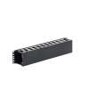 organizador de cables horizontal de 2u para rack de 19", fabricado en polímero resistente a deformaciones y rayones