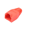 bota plástica para protección de plug rj45, color rojo
