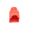 bota plástica para protección de plug rj45, color rojo