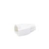bota plástica para protección de plug rj45, color blanco