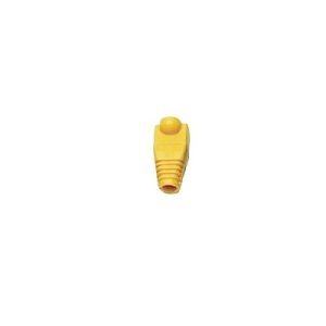 bota plástica para protección de plug rj45, color amarillo