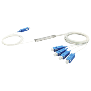 splitter (divisor Óptico) tipo plc, de 1x4, conectores sc/upc