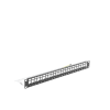 patch panel modular blindado (stp) de 24 puertos, con barra para organizar cable