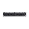 panel de parcheo de impacto (110) utp de 12 puertos cat6, 10in