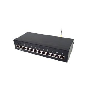 panel de parcheo de impacto (110) blindado (stp) de 12 puertos cat5e, 10in