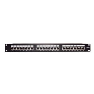 panel de parcheo de impacto blindado (stp) de 24 puertos cat5e, 19in