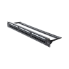panel de parcheo de impacto (110) utp de 24 puertos cat6a, 19in, con barra para organizar cables y espacio para etiqueta