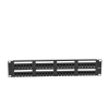 panel de parcheo de impacto (110) utp de 48 puertos cat6, 19in, 2u, con barra para organizar cable