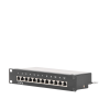 panel de parcheo de impacto (110) blindado (stp) de 12 puertos cat6, 10in