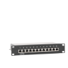 panel de parcheo de impacto (110) blindado (stp) de 12 puertos cat6, 10in