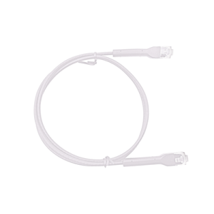 mini patch cord cat6 ultra slim 30 cm blanco – ahorra espacio sin organizadores, con bota flexible