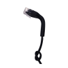 mini patch cord cat6 ultra slim 0.5 m negro – ahorra espacio sin organizadores, con bota flexible
