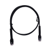 mini patch cord cat6 ultra slim 1.5 m negro – ahorra espacio sin organizadores, con bota flexible