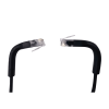 mini patch cord cat6 ultra slim 1 m negro – ahorra espacio sin organizadores, con bota flexible