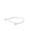 mini patch cord cat6 ultra slim 1 m blanco – ahorra espacio sin organizadores, con bota flexible