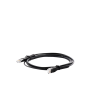mini patch cord cat6 ultra slim 2 m negro – ahorra espacio sin organizadores, con bota flexible