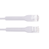 mini patch cord cat6 ultra slim 3 m blanco – ahorra espacio sin organizadores, con bota flexible