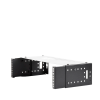 rack abierto de montaje en pared, de 19in, profundidad ajustable (8" a 12") de 2.5 unidades de rack, con capacidad de crecimiento.