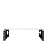 rack abierto de montaje en pared, de 19in, profundidad ajustable (8" a 12") de 2.5 unidades de rack, con capacidad de crecimiento.