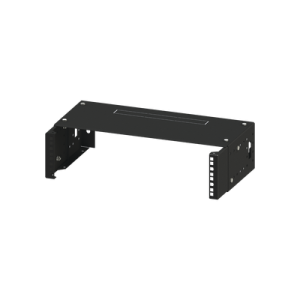 rack abierto de montaje en pared, de 19in, profundidad ajustable (8" a 12") de 2.5 unidades de rack, con capacidad de crecimiento.