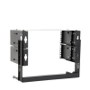 rack abierto de montaje en pared, de 19in, 5 unidades de rack, profundidad ajustable (8" a 12") con charola de uso múltiple.