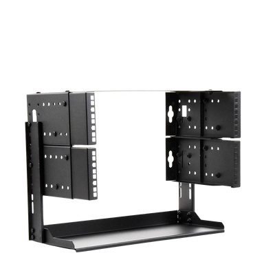 rack abierto de montaje en pared, de 19in, 5 unidades de rack, profundidad ajustable (8" a 12") con charola de uso múltiple. rack abierto de montaje en pared, de 19in, 5 unidades de rack, profundidad ajustable (8" a 12") con charola de uso múltiple.