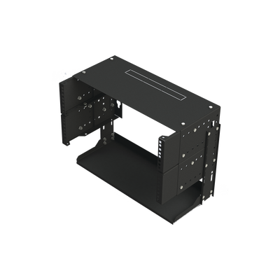 rack abierto de montaje en pared, de 19in, 5 unidades de rack, profundidad ajustable (8" a 12") con charola de uso múltiple. rack abierto de montaje en pared, de 19in, 5 unidades de rack, profundidad ajustable (8" a 12") con charola de uso múltiple.