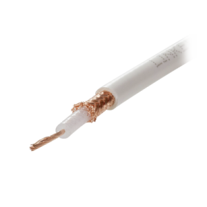 carrete de 100 metros de cable tipo rg58au, con forro blanco