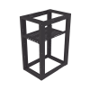 charola ventilada para soportar equipos en rack, profundidad ajustable de 495 a 965 mm, 1u, color negro