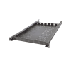 charola ventilada para soportar equipos en rack, profundidad ajustable de 495 a 965 mm, 1u, color negro