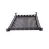 charola ventilada para soportar equipos en rack, profundidad ajustable de 495 a 965 mm, 1u, color negro