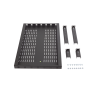 charola ventilada para soportar equipos en rack, profundidad ajustable de 495 a 965 mm, 1u, color negro