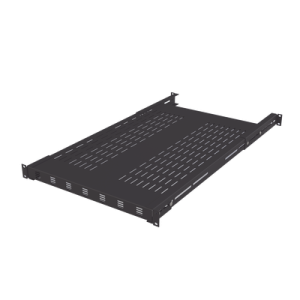 charola ventilada para soportar equipos en rack, profundidad ajustable de 495 a 965 mm, 1u, color negro