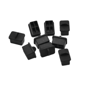 bolsa con 25 piezas de protectores anti polvo para puerto sfp, color negro